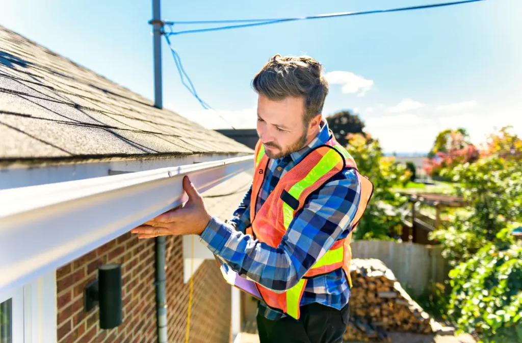 inspecting a roof in houston