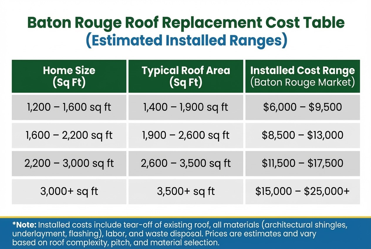 Roof Replacement in Baton Rouge