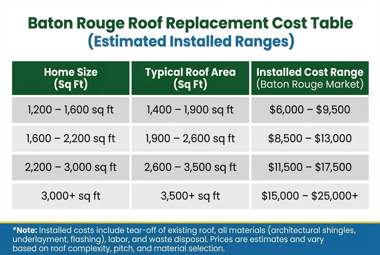 Roof Replacement in Baton Rouge